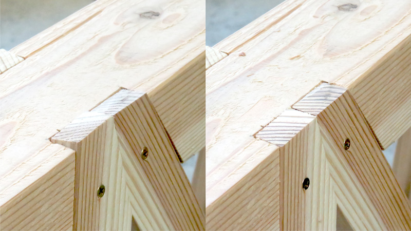 天面を平らにする作業